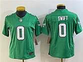 Women's Philadelphia Eagles #0 D'andre Swift Green 2023 F.U.S.E. Football Stitched Jersey(Run Small),baseball caps,new era cap wholesale,wholesale hats